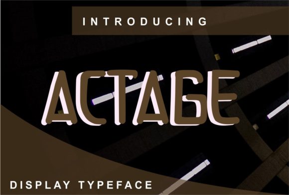 Actage: A Clean Display Font for Digital Branding