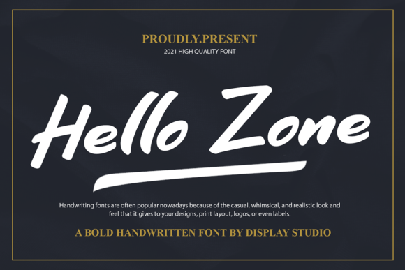 Hello Zone: A Thoughtful Handwritten Display Font for Editorial Warmth