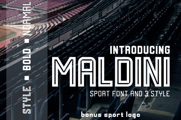 Maldini: A Sporty Display Font for Handmade Labels & Invitations