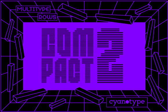 MultiType Rows Compact 2: A Pixel-Driven Display Typeface for Editorial Impact