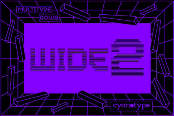 MultiType Rows Wide 2: A Pixel-Sharp Display Font for Campaign Headlines