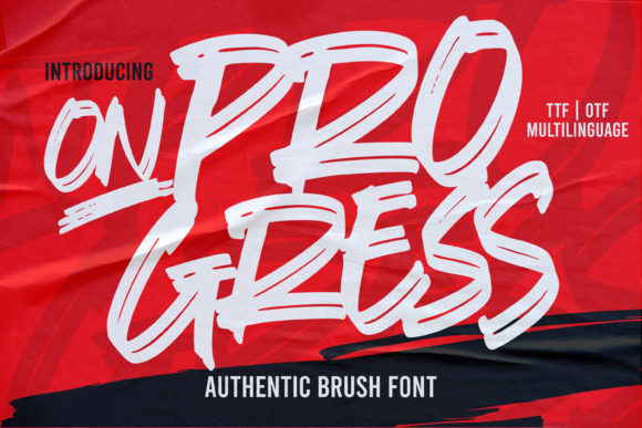 On Progress Font: A Bold Display Typeface for Memorable Branding